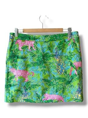 Polo Golf Ralph Lauren Tropical Print Golf Skort Green & Pink Size 6